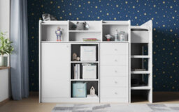 Flair Wizard Junior Highsleeper Storage Station - White - thumbnail 3