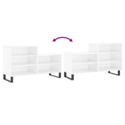 Walplus Shoe Cabinet High Gloss White 102X36X60 Cm Engineered Wood - thumbnail 7