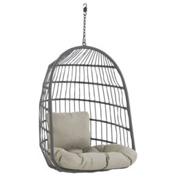 Beliani Hanging Chair With Stand Allera Metal Black - thumbnail 8