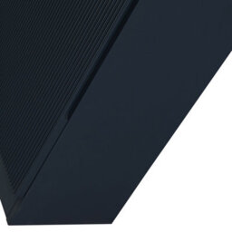 FNX Bathrooms Fluted Mini Cloakroom Vanity Unit With Basin Floor Standing Soft Close Door Integrated Storage - Midnight Shadow - thumbnail 2
