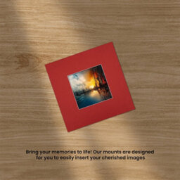 Ak Frames 10X10 Crimson Picture Mounts To Fit 5X5 Aperture Size - Mount Board Only (No Frame Included) - thumbnail 5
