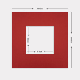 Ak Frames 10X10 Crimson Picture Mounts To Fit 5X5 Aperture Size - Mount Board Only (No Frame Included) - thumbnail 3
