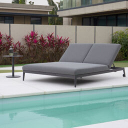 Luna Outdoor Fabric Double Sun Lounger - thumbnail 4