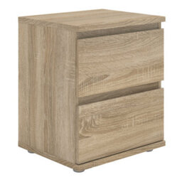 Wyld Haus Copenhagen Natural Oak-Effect 2-Drawer Bedside Table - thumbnail 2