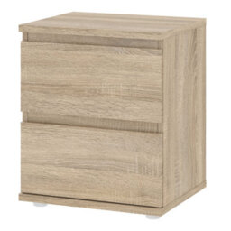 Wyld Haus Copenhagen Natural Oak-Effect 2-Drawer Bedside Table - thumbnail 4