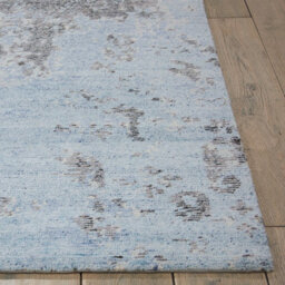 Lucent Sky Luxurious Traditional Easy To Clean Handmade Floral Dining Room Bedroom And Living Room Rug -236Cm X 297Cm - thumbnail 4