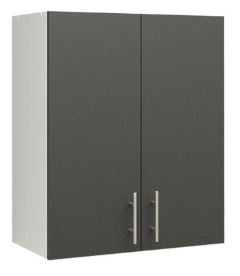 Jd Greta Kitchen Wall Unit 600mm Storage Cabinet With Doors And Shelf 60Cm - Dark Grey Matt - image 1