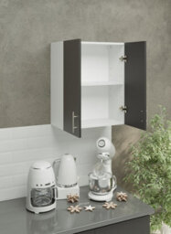 Jd Greta Kitchen Wall Unit 600mm Storage Cabinet With Doors And Shelf 60Cm - Dark Grey Matt - thumbnail 2