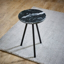 Worcester Ruby Side Table With Black Marble Top & Metal Legs - thumbnail 3