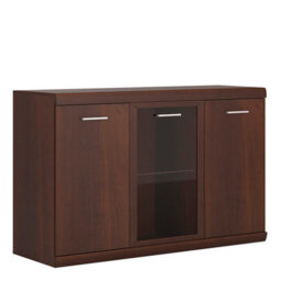 Wyld Haus Sonderborg Wide Dark Mahogany Sideboard With 3 Doors - thumbnail 2