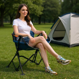 Gainoom Oversized Hammock Camping Chair Foldable Swing Chair Rocking Chair For Adults W/ Cup Holder - thumbnail 4