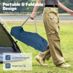 Gainoom Oversized Hammock Camping Chair Foldable Swing Chair Rocking Chair For Adults W/ Cup Holder - thumbnail 3