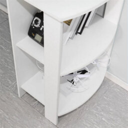L-Shaped Computer Desk White Corner Table Workstation Office Study Shelf - thumbnail 6