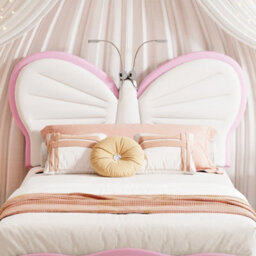 3Ft Kids Bed 90X190 With Built-In Light, Bed Frame With Soft Padded Headboard, Sturdy Slatted Base, Single Bed For Teenagers - thumbnail 5