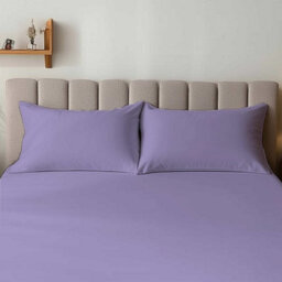 Microfibre Soft Touch Plain Dyed Housewife Pillowcase Pair Lilac - thumbnail 1