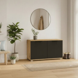 Clif St 100 Modular Hallway Storage Cabinet Space Saving Entrance System In Artisan Oak And Anthracite - thumbnail 3