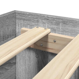Berkfield Bed Frame Without Mattress Grey Sonoma 140X190 Cm Engineered Wood - thumbnail 9