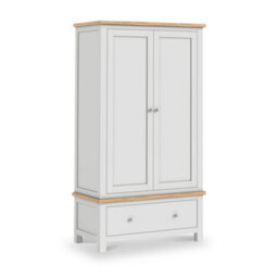 Farro Xl Grey Double Wardrobe With Drawer - By Roseland Furniture - thumbnail 1