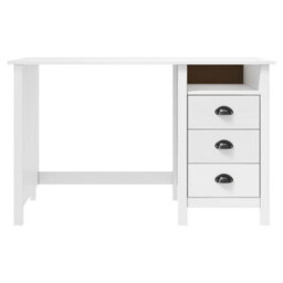 Vidaxl Desk Hill With 3 Drawers 120X50X74 Cm Solid Pine Wood - thumbnail 2