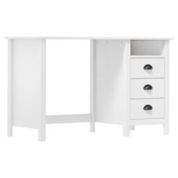 Vidaxl Desk Hill With 3 Drawers 120X50X74 Cm Solid Pine Wood - thumbnail 1