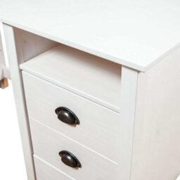 Vidaxl Desk Hill With 3 Drawers 120X50X74 Cm Solid Pine Wood - thumbnail 5