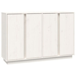 Berkfield Sideboard White 120X35X80 Cm Solid Wood Pine - thumbnail 2