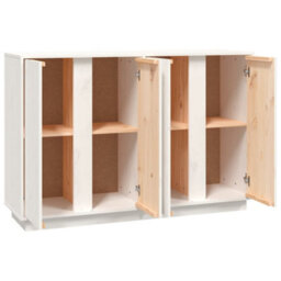 Berkfield Sideboard White 120X35X80 Cm Solid Wood Pine - thumbnail 8