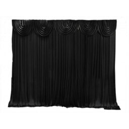 Neel Blue 4X4 M Ice Silk Backdrop Curtain Photography Scenery For Christmas Events Decor, Black