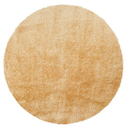 Livabliss Round Cloudy Shaggy-Solid Color Yellow Plush Soft Pile Living Bedroom Rug 160 X 160 Cm Easy Care, Non Shedding - thumbnail 1