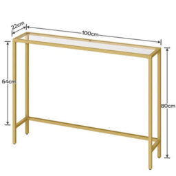 Console Table Tempered Glass Sofa Table Hallway Table Modern Display Table - thumbnail 2