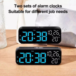 Wall-Mounted Digital Led Clocks Temperature Display Table Clock For Bedroom - thumbnail 4
