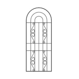 Black Arched Steel Trellis (W)60Cm X (H)150Cm