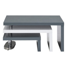 Furniture in Fashion Design Rotating High Gloss Coffee Table In Grey And White - thumbnail 4