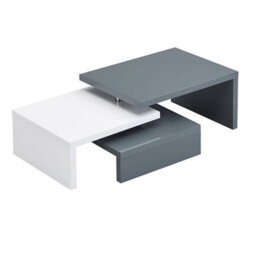 Furniture in Fashion Design Rotating High Gloss Coffee Table In Grey And White - thumbnail 6