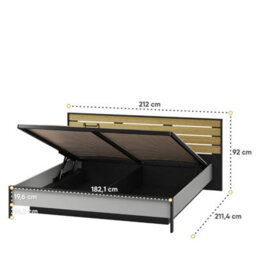 Arte Stylish Gris Ottoman Bed Eu Super King Size (180X200Cm) With Spacious Underbed Storage And Led Lighting - thumbnail 4