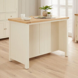 The Furniture Market Marbury Cream Painted Kitchen Island Counter With Breakfast Bar Table Top (2 Seater) - thumbnail 3