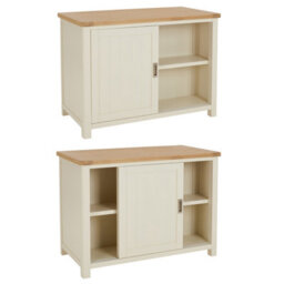 The Furniture Market Marbury Cream Painted Kitchen Island Counter With Breakfast Bar Table Top (2 Seater) - thumbnail 5