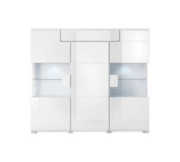 Arte  Minimalist Toledo 46 Display Cabinet 147Cm - Pure White Gloss: Timeless Elegance For Any Interior - thumbnail 2