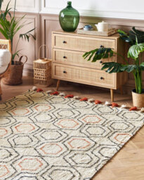 Beliani Rug Hajipur Beige 160 X 230 Cm Cotton - thumbnail 2