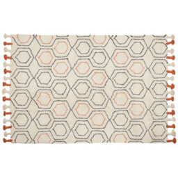 Beliani Rug Hajipur Beige 160 X 230 Cm Cotton - thumbnail 4