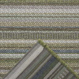 Green Striped Outdoor Rug, Striped Stain-Resistant Rug For Patio,deck, Garden, Durable Modern Outdoor Rug-120Cm X 170Cm - thumbnail 6