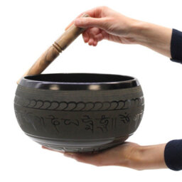 Extra Loud Singing Bowl Five Buddha Gold - thumbnail 2