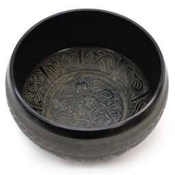Extra Loud Singing Bowl Five Buddha Gold - thumbnail 3