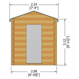 Shire Danbury Log Cabin Home Office Garden Room Approx 7 X 7 Feet - thumbnail 2