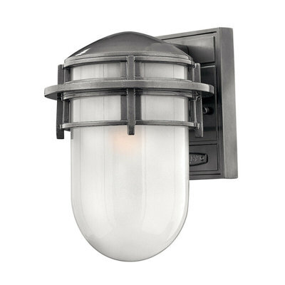 Stylish Outdoor Ip44 Wall Light Sconce With Hematite Finish And E27 Led Bulb
