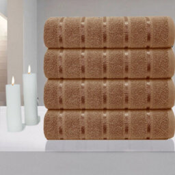 Casabella 4 Pk Bath Sheet Towel Set 80X140 Cm-Luxury 100% Cotton, Highly Absorbent Towel-Extra Large Bath Towels Truffle - thumbnail 6