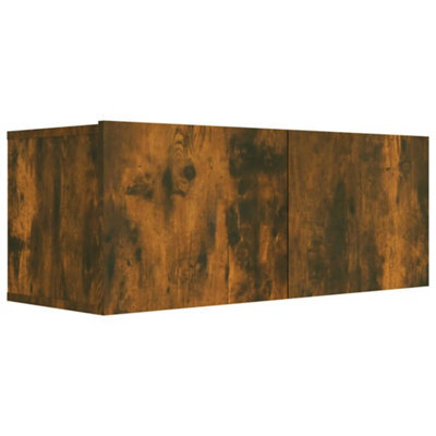Berkfield Sturdy Tv Cabinet Smoked Oak 80X30X30 Cm Engineered Wood - image 1