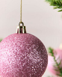 Werchristmas Set Of 50 Shatterproof Baubles, Pink - thumbnail 6