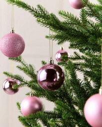 Werchristmas Set Of 50 Shatterproof Baubles, Pink - thumbnail 2