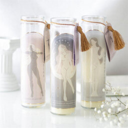 Selene Goddess Tube Candle With Amethyst Crystals - thumbnail 5